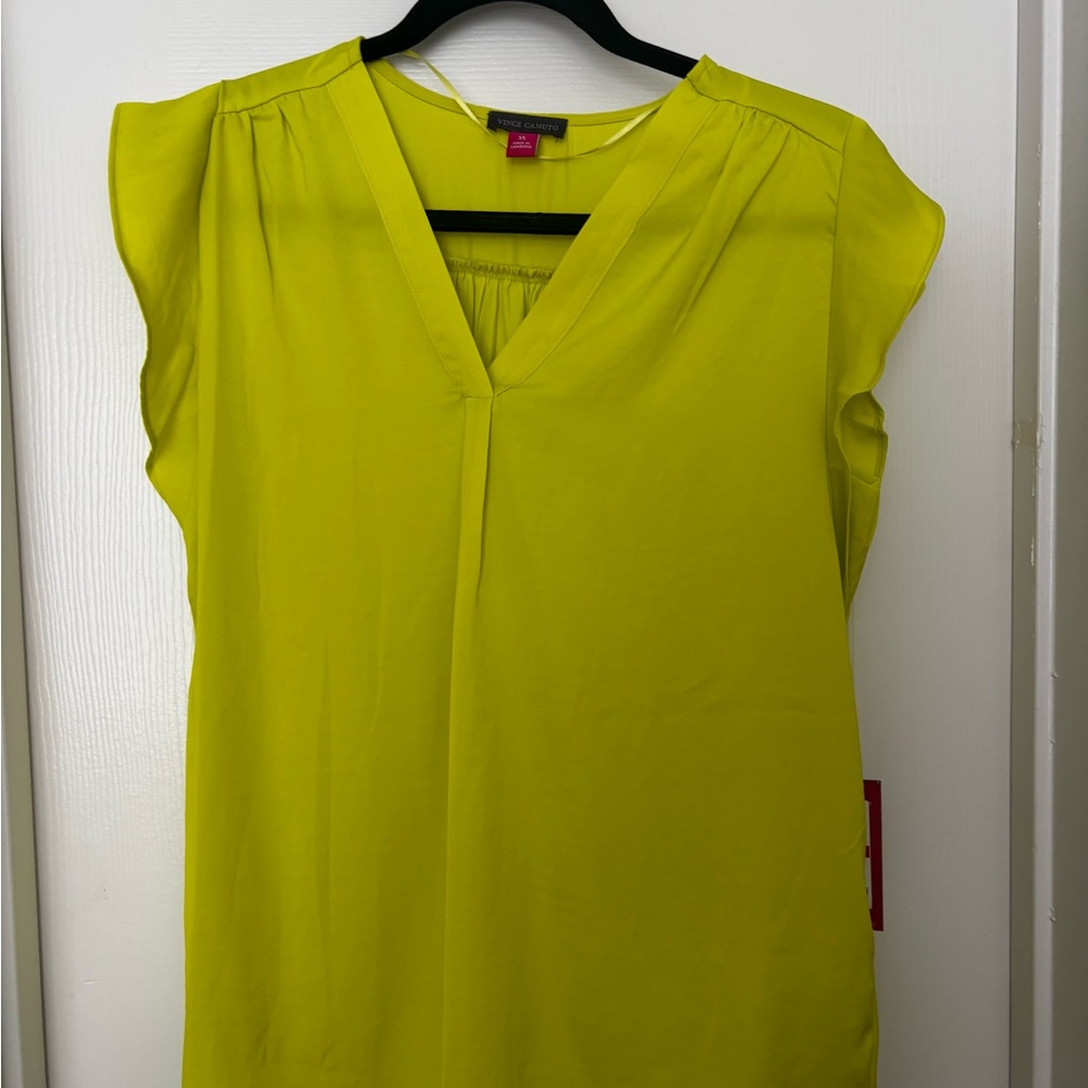 Vince Camuto Women's Lime Green Blouse